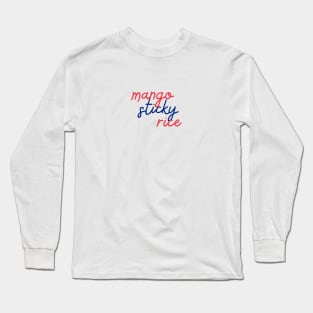 mango sticky rice - Thai red and blue - Flag color Long Sleeve T-Shirt